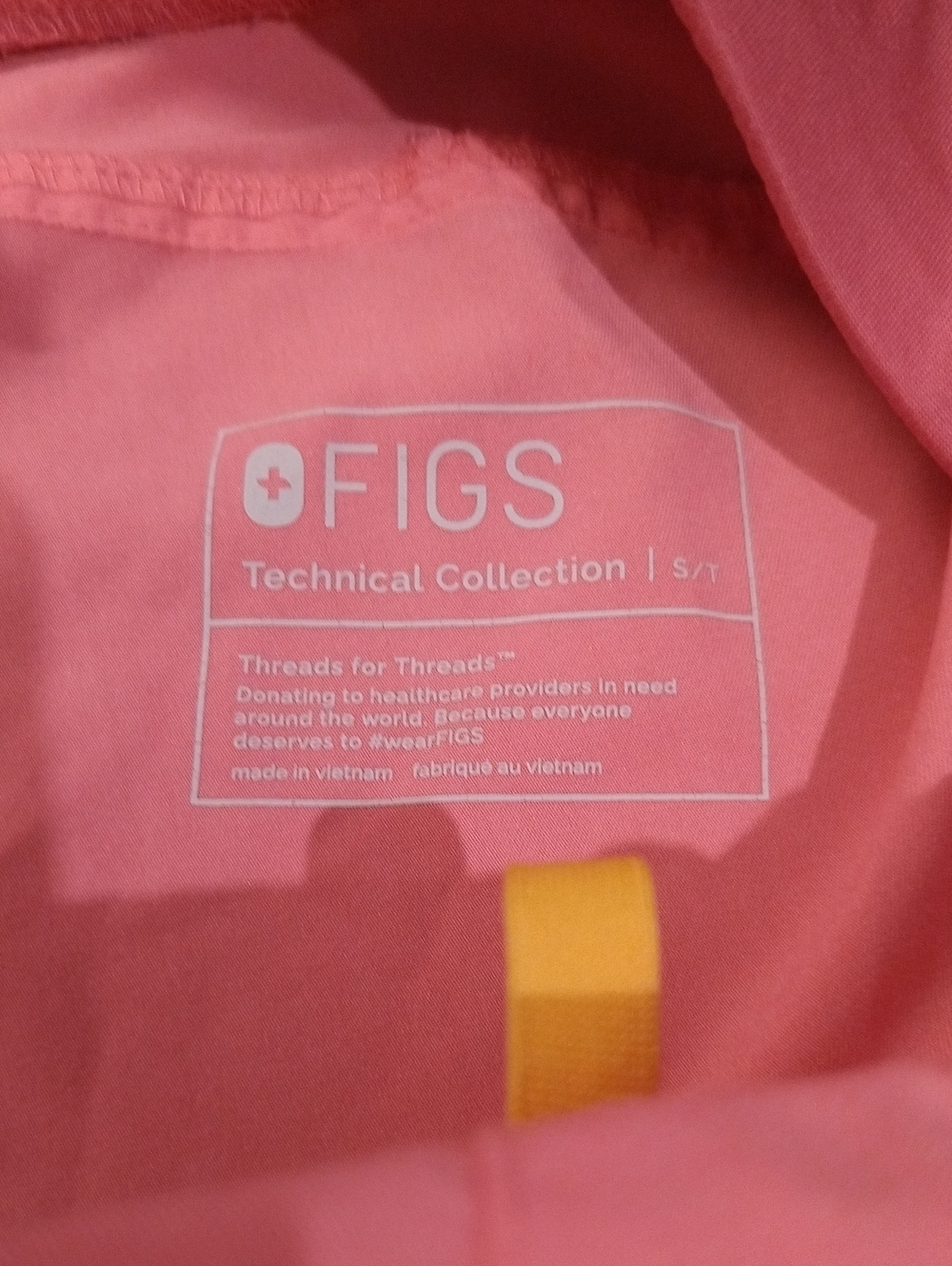 NEW Technical Figs Neon Pink Yola Scrub FionX Pants Orange Drawstring Small - Picture 7 of 7